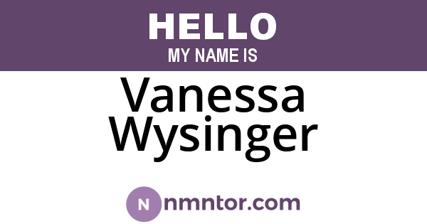 Vanessa Wysinger
