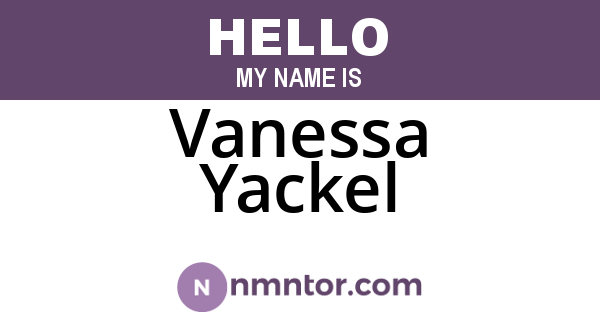 Vanessa Yackel