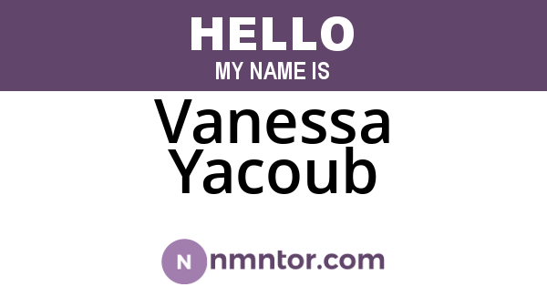 Vanessa Yacoub
