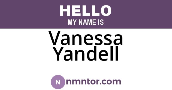 Vanessa Yandell