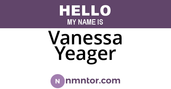 Vanessa Yeager
