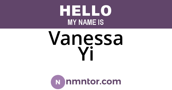 Vanessa Yi