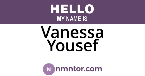 Vanessa Yousef