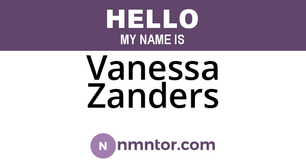 Vanessa Zanders