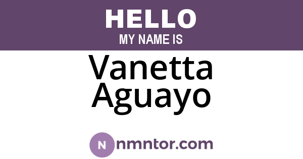 Vanetta Aguayo