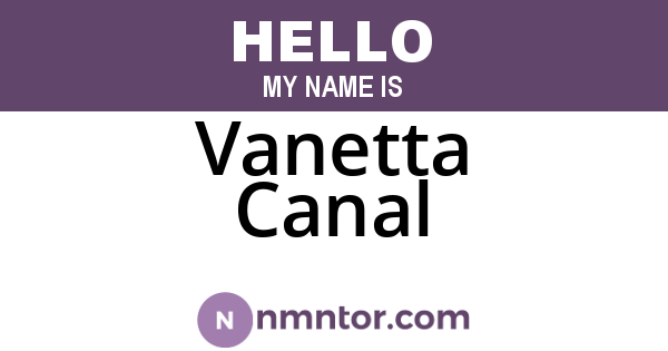 Vanetta Canal