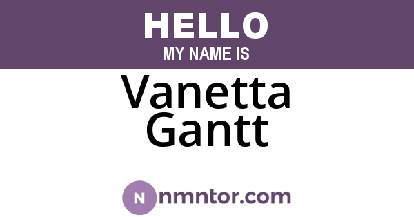 Vanetta Gantt