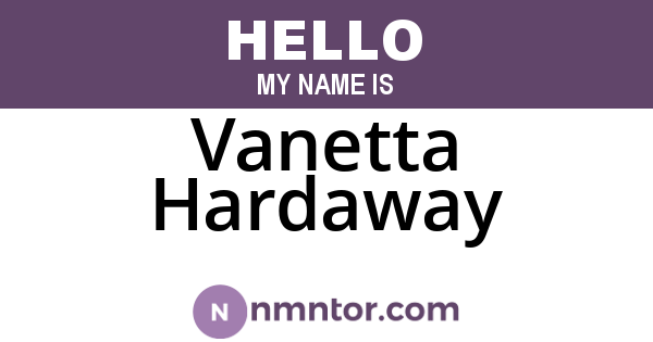 Vanetta Hardaway