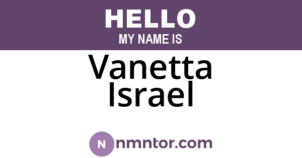 Vanetta Israel