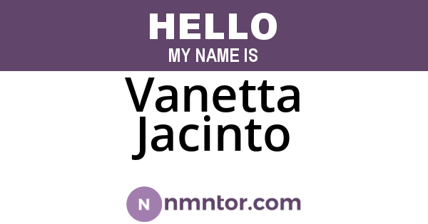 Vanetta Jacinto