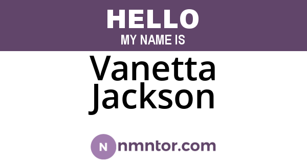 Vanetta Jackson