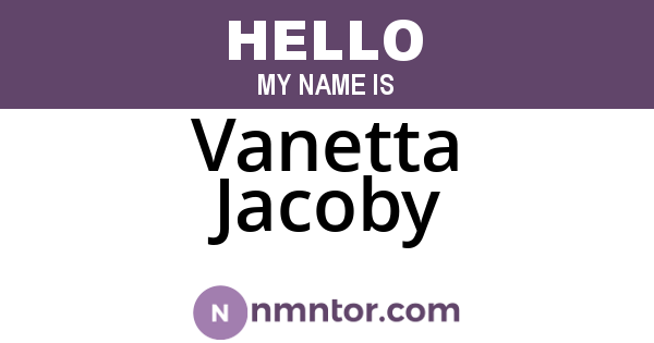 Vanetta Jacoby