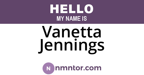 Vanetta Jennings