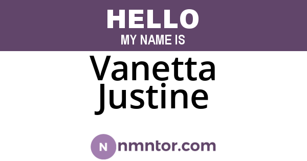 Vanetta Justine
