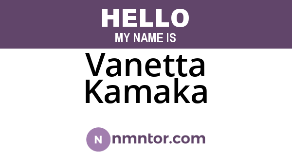 Vanetta Kamaka