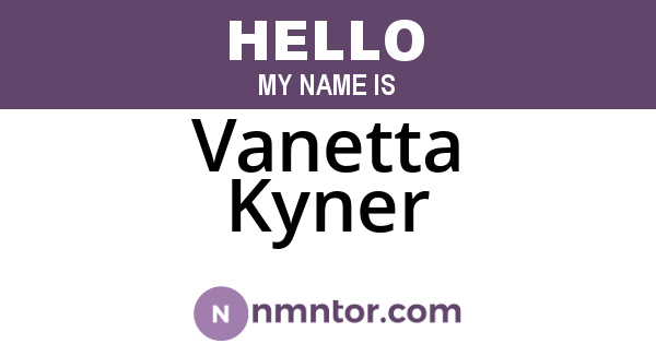 Vanetta Kyner