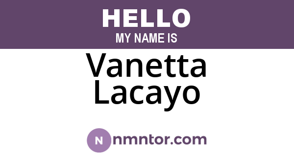 Vanetta Lacayo