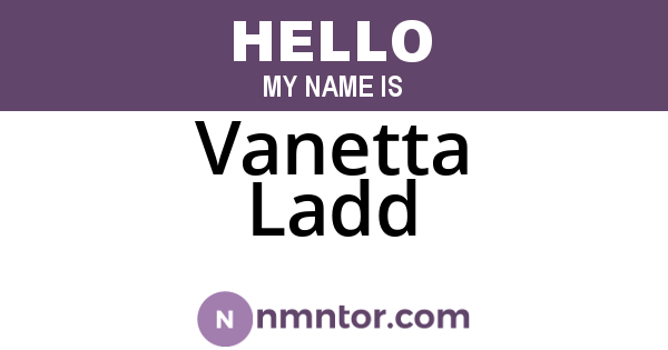 Vanetta Ladd