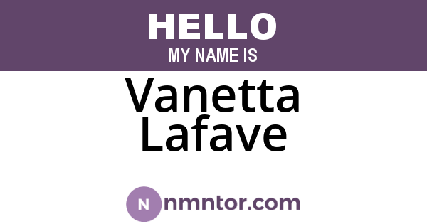 Vanetta Lafave