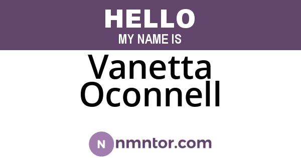 Vanetta Oconnell