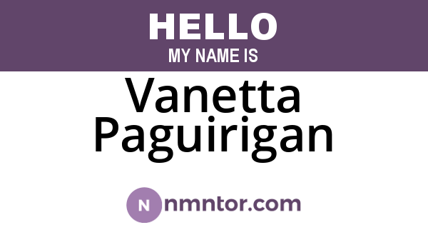 Vanetta Paguirigan