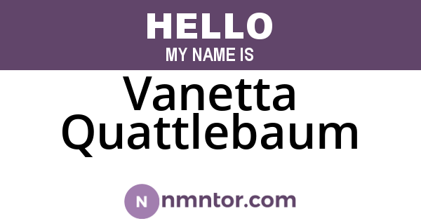 Vanetta Quattlebaum