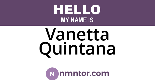 Vanetta Quintana