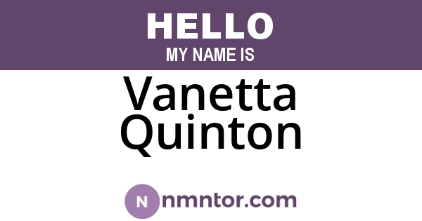 Vanetta Quinton