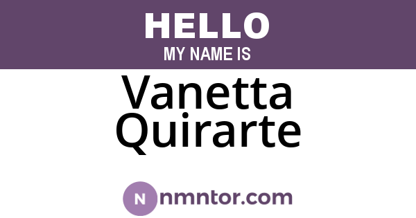 Vanetta Quirarte