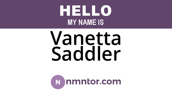 Vanetta Saddler