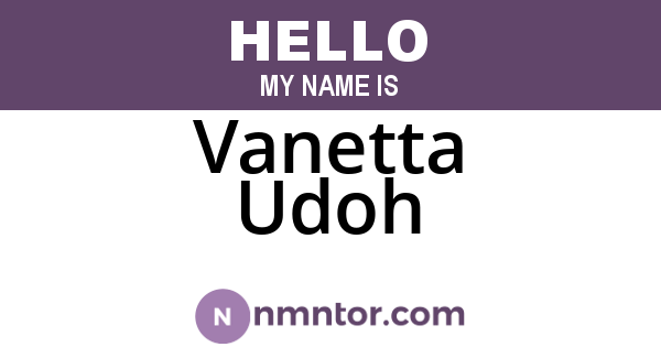 Vanetta Udoh