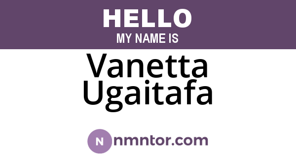 Vanetta Ugaitafa