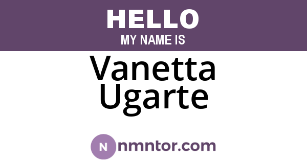 Vanetta Ugarte