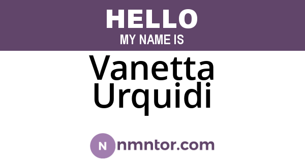 Vanetta Urquidi