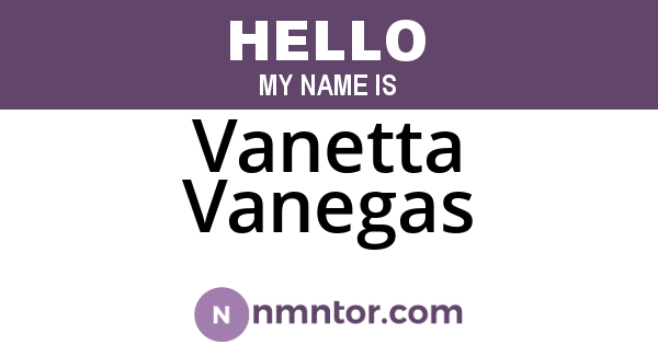 Vanetta Vanegas
