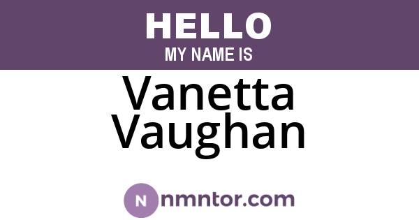 Vanetta Vaughan