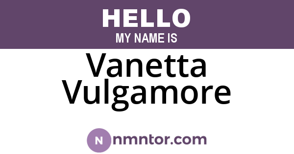 Vanetta Vulgamore