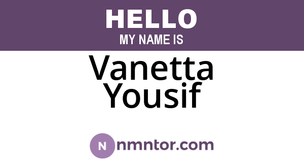 Vanetta Yousif