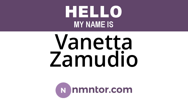 Vanetta Zamudio