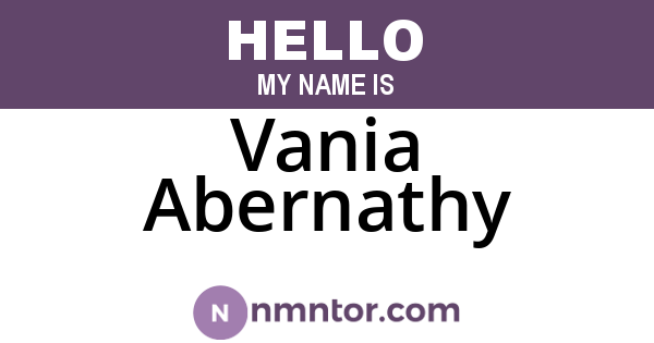 Vania Abernathy