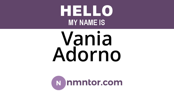 Vania Adorno