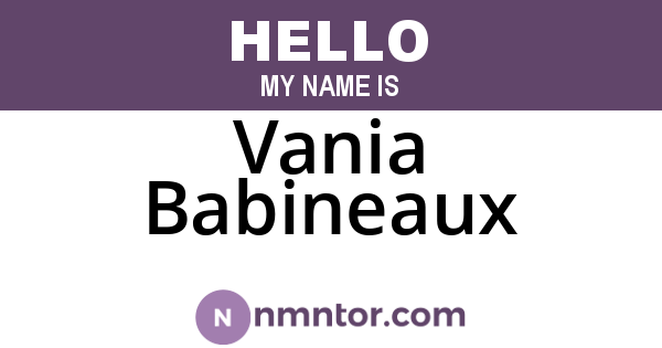 Vania Babineaux
