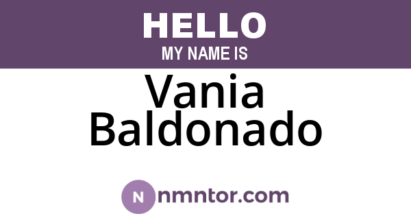 Vania Baldonado