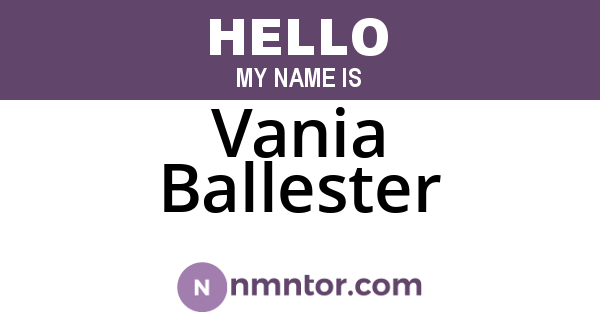 Vania Ballester