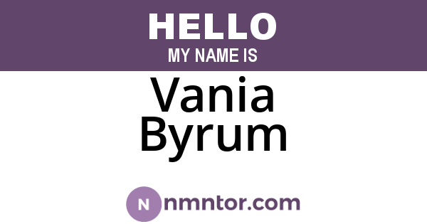 Vania Byrum