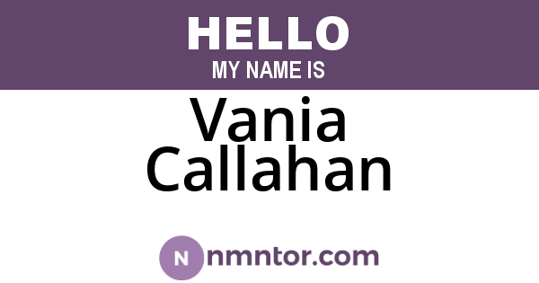Vania Callahan