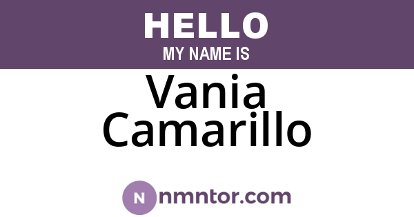 Vania Camarillo