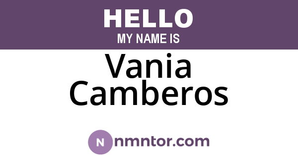 Vania Camberos