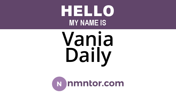 Vania Daily