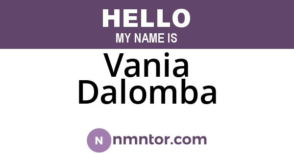Vania Dalomba